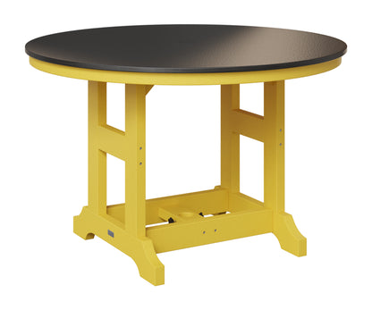 Berlin Gardens Garden Classic 48" Round Table in Sunburst Yellow, Hammered Black top