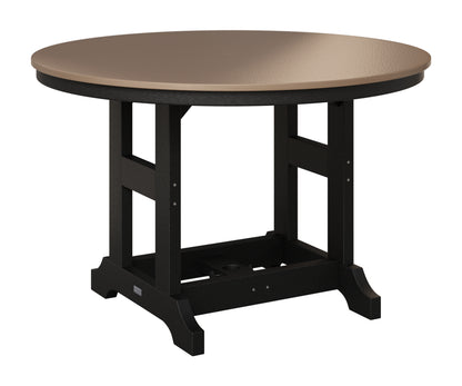 Berlin Gardens Garden Classic 48" Round Table in Black, Hammered Bronze top