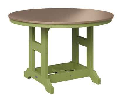 Berlin Gardens Garden Classic 48" Round Table in Kiwi Green, Hammered Bronze top