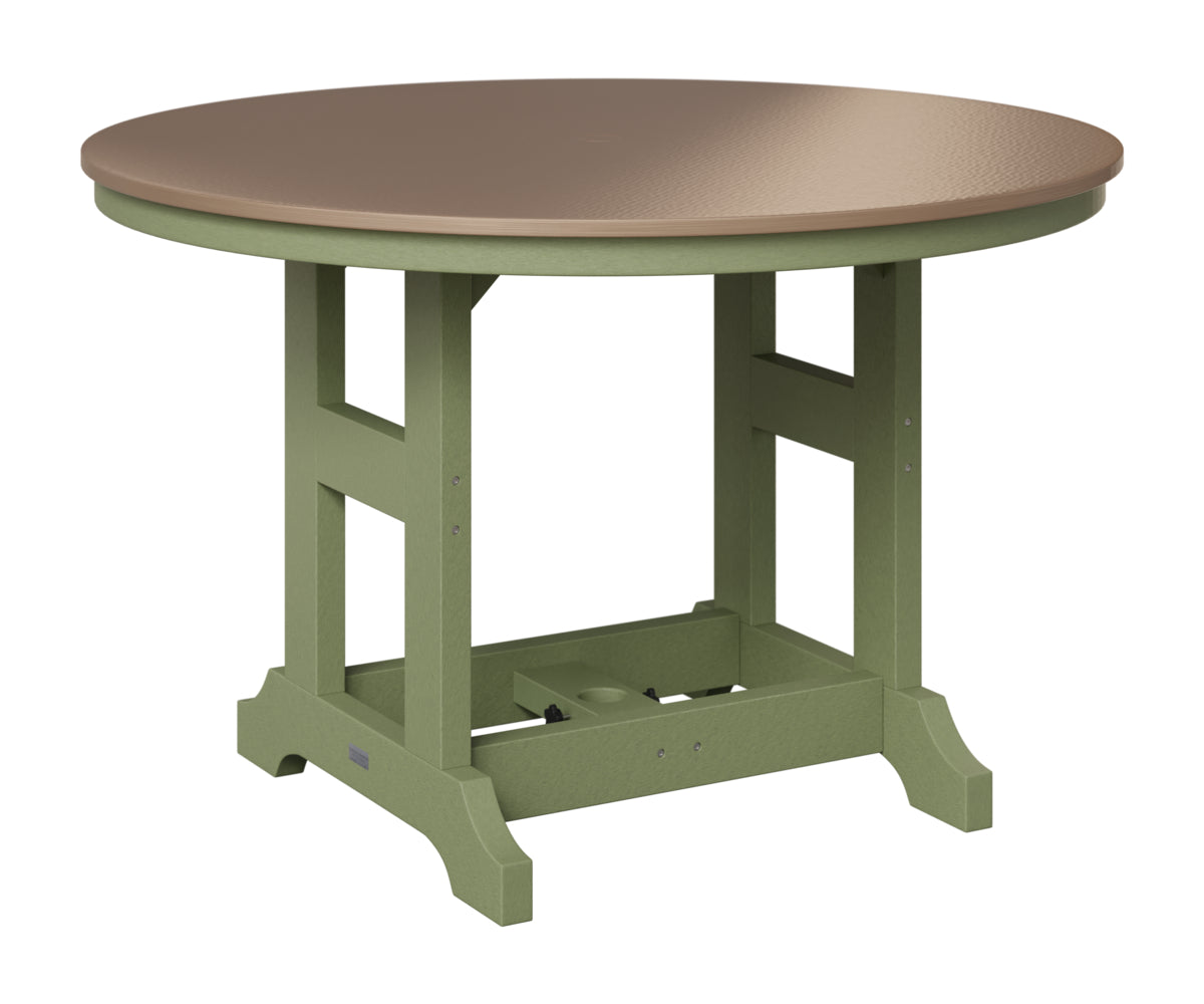 Berlin Gardens Garden Classic 48" Round Table in Sage, Hammered Bronze top