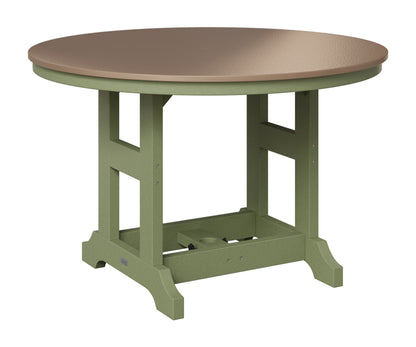 Berlin Gardens Garden Classic 48" Round Table in Sage, Hammered Bronze top