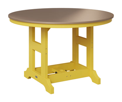 Berlin Gardens Garden Classic 48" Round Table in Sunburst Yellow, Hammered Bronze top