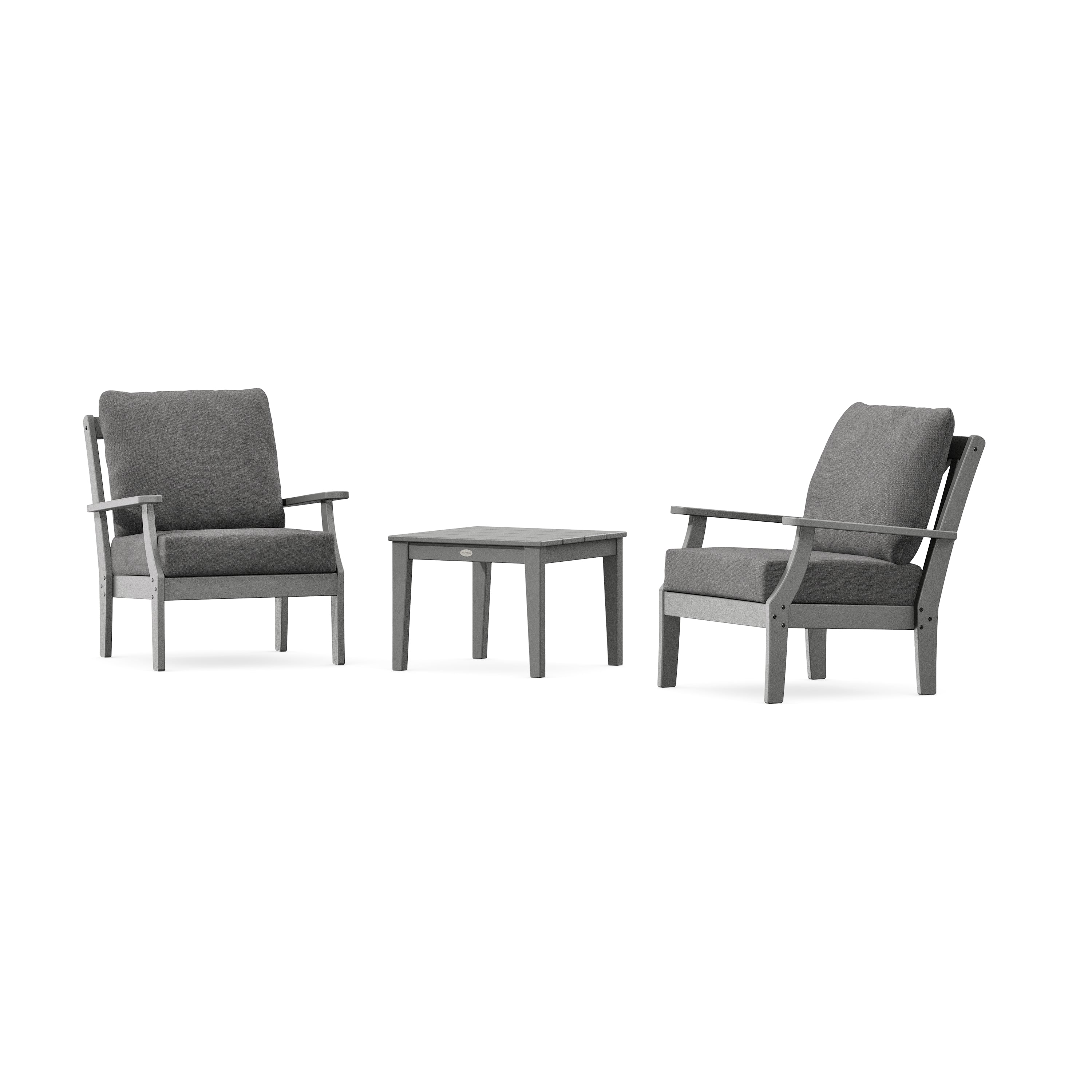 POLYWOOD Braxton 3-Piece Deep Seating Set PWS495-2 | Free Delivery ...
