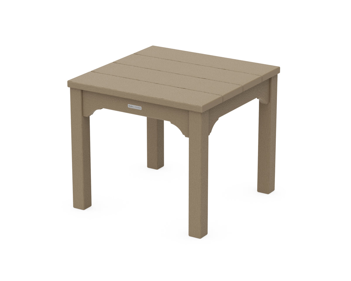 POLYWOOD Chinoiserie End Table in Vintage Sahara