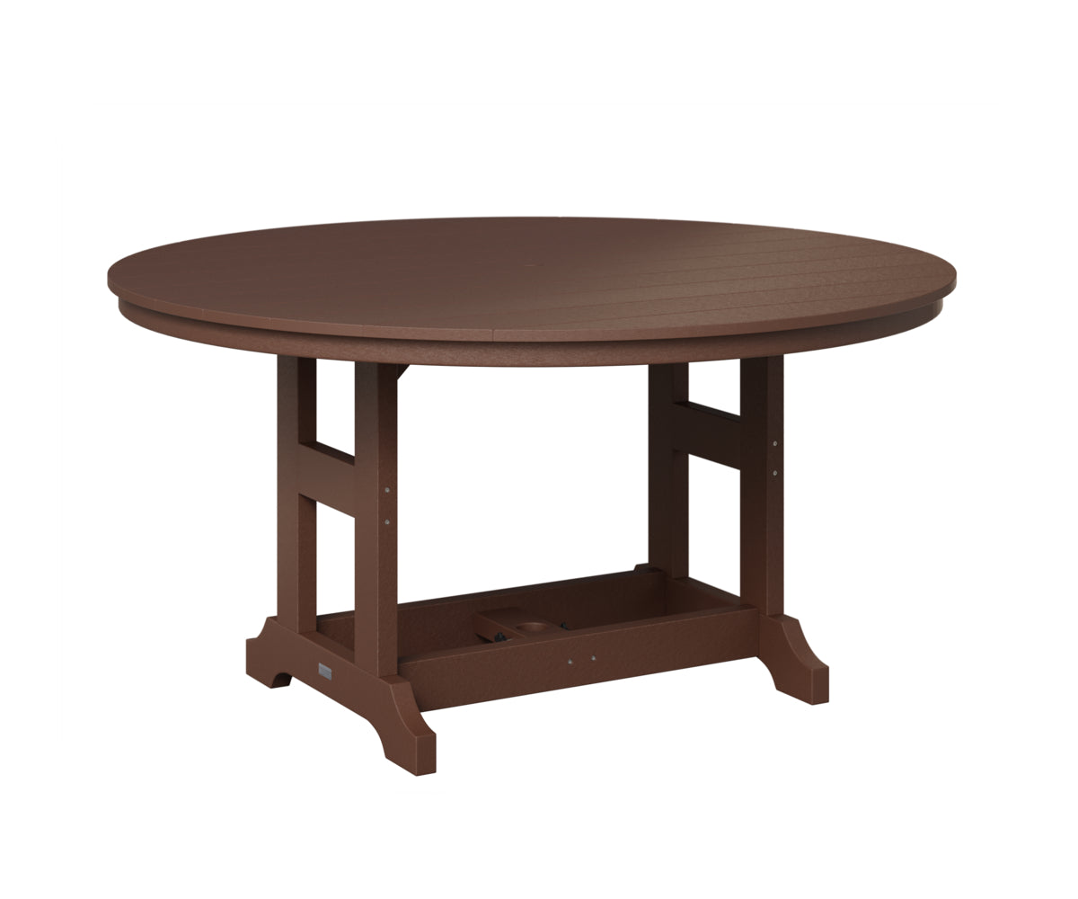 Berlin Gardens Garden Classic 60" Round Table in Chocolate Brown