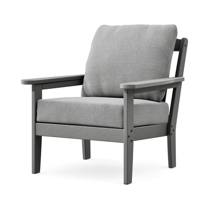 POLYWOOD Cottage Deep Seating Chair in Slate Grey / Grey Mist