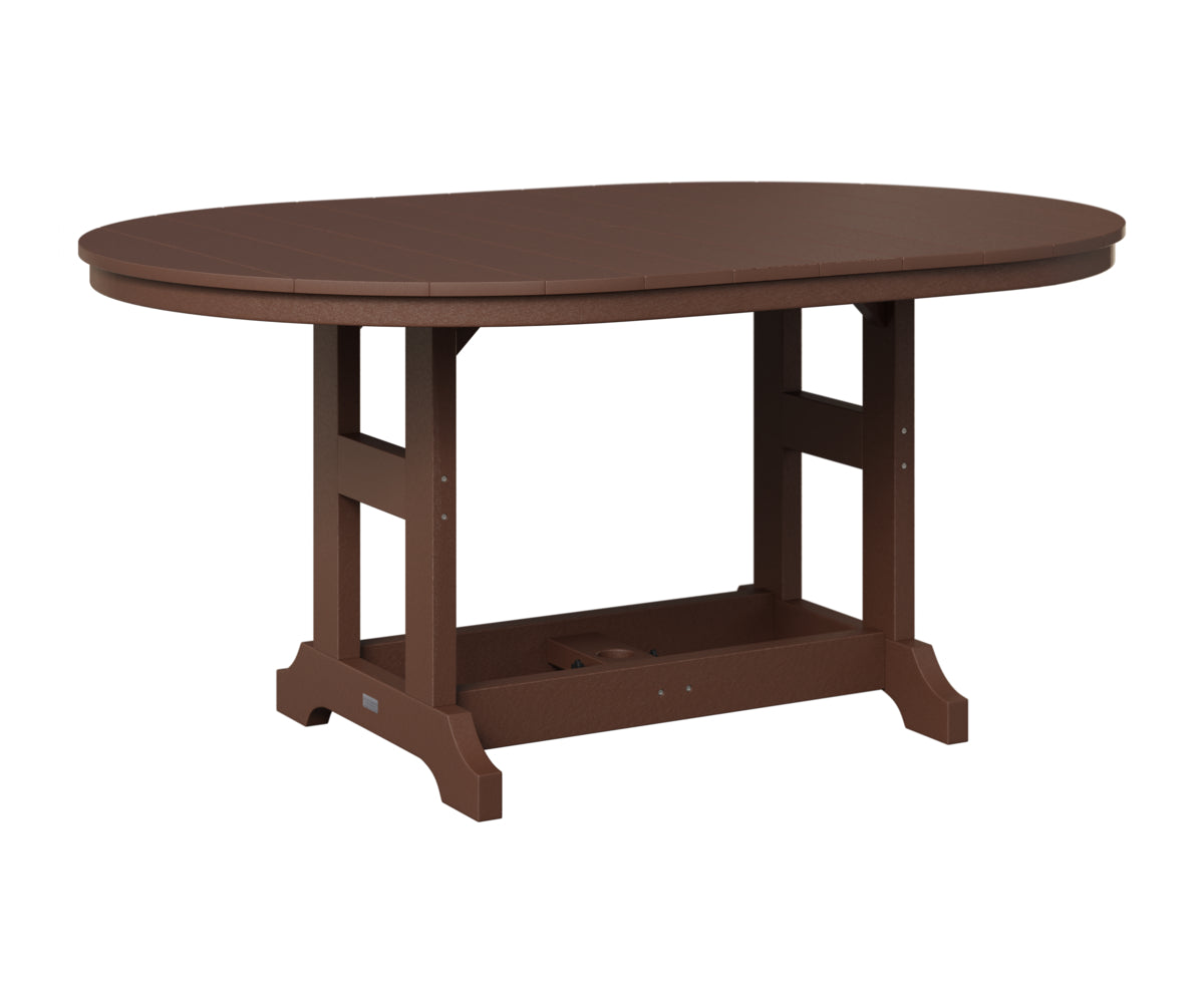 Berlin Gardens Garden Classic 44" x 64" Oblong Table in Chocolate Brown