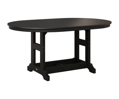 Berlin Gardens Garden Classic 44" x 64" Oblong Table in Black, Hammered Black top