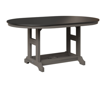 Berlin Gardens Garden Classic 44" x 64" Oblong Table in Coastal Gray, Hammered Black top