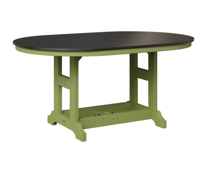 Berlin Gardens Garden Classic 44" x 64" Oblong Table in Kiwi Green, Hammered Black top