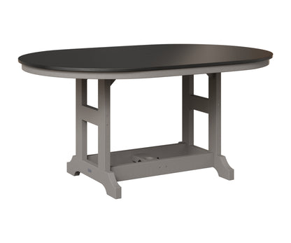 Berlin Gardens Garden Classic 44" x 64" Oblong Table in Light Gray, Hammered Black top