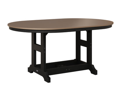 Berlin Gardens Garden Classic 44" x 64" Oblong Table in Black, Hammered Bronze top