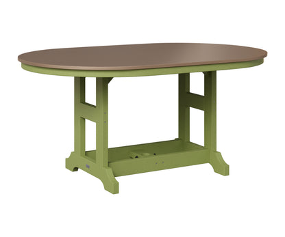 Berlin Gardens Garden Classic 44" x 64" Oblong Table in Kiwi Green, Hammered Bronze top