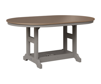Berlin Gardens Garden Classic 44" x 64" Oblong Table in Light Gray, Hammered Bronze top