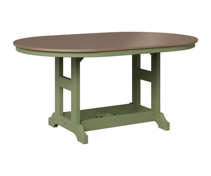 Berlin Gardens Garden Classic 44" x 64" Oblong Table in Sage, Hammered Bronze top