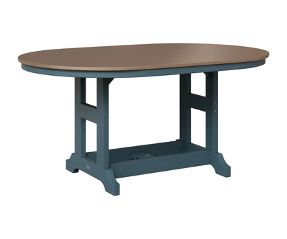 Berlin Gardens Garden Classic 44" x 64" Oblong Table in Slate, Hammered Bronze top