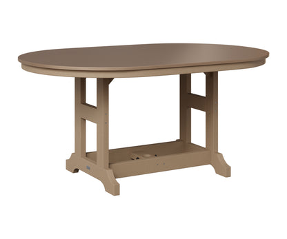 Berlin Gardens Garden Classic 44" x 64" Oblong Table in Weatherwood, Hammered Bronze top