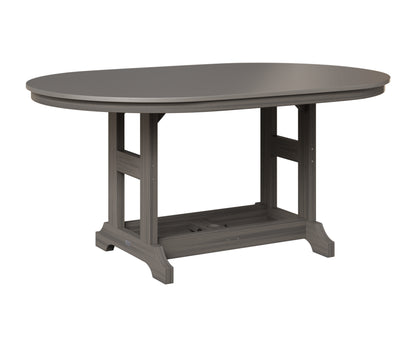 Berlin Gardens Garden Classic 44" x 64" Oblong Table in Coastal Gray, Hammered Stainless top