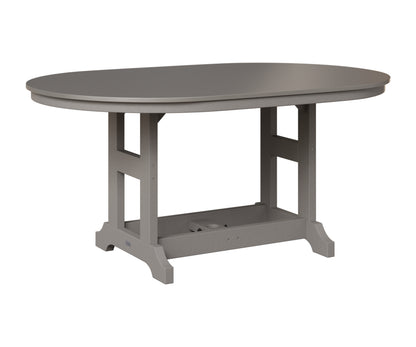 Berlin Gardens Garden Classic 44" x 64" Oblong Table in Light Gray, Hammered Stainless top