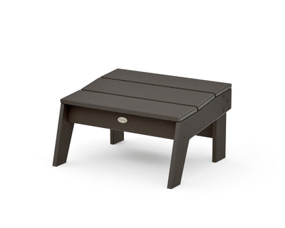 POLYWOOD Modern Studio Oversized Ottoman in Vintage Coffee