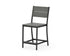 POLYWOOD Main Street Counter Side Chair in Black / Slate Grey