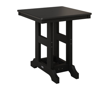 Berlin Gardens Garden Classic 28" Square Table in Black, Hammered Black top