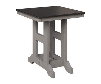 Berlin Gardens Garden Classic 28" Square Table in Light Gray, Hammered Black top