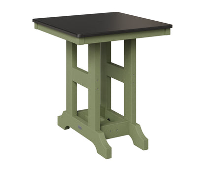 Berlin Gardens Garden Classic 28" Square Table in Sage, Hammered Black top