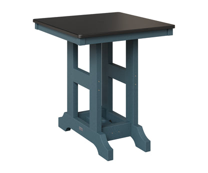 Berlin Gardens Garden Classic 28" Square Table in Slate, Hammered Black top