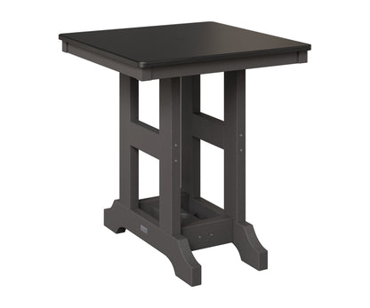 Berlin Gardens Garden Classic 28" Square Table in Smoke Gray, Hammered Black top