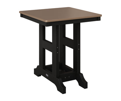 Berlin Gardens Garden Classic 28" Square Table in Black, Hammered Bronze top