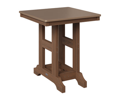 Berlin Gardens Garden Classic 28" Square Table in Brazilian Walnut, Hammered Bronze top
