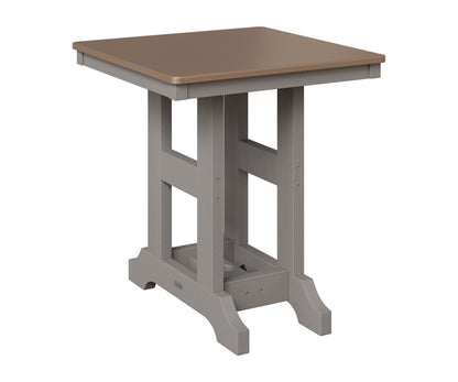 Berlin Gardens Garden Classic 28" Square Table in Light Gray, Hammered Bronze top