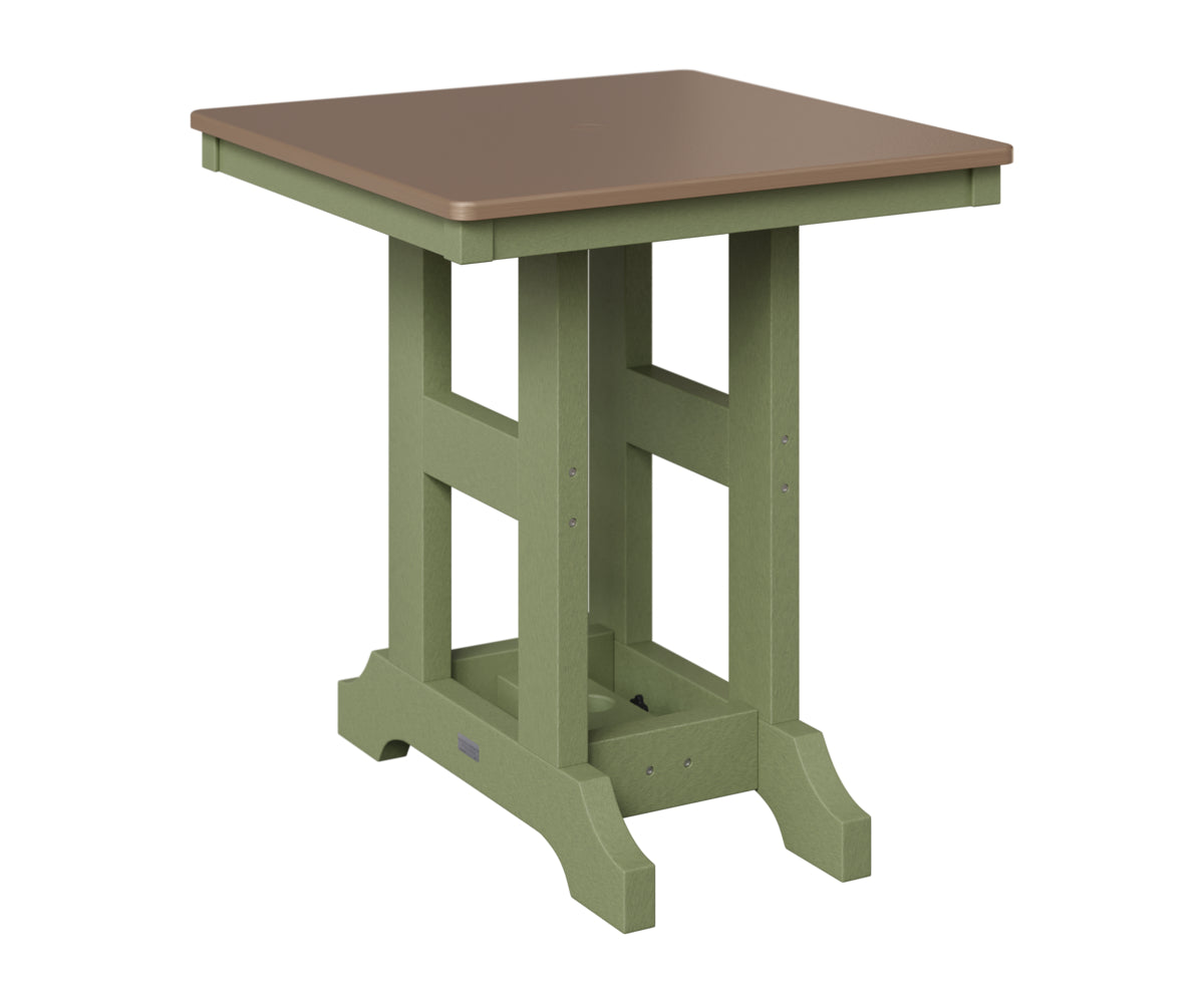 Berlin Gardens Garden Classic 28" Square Table in Sage, Hammered Bronze top