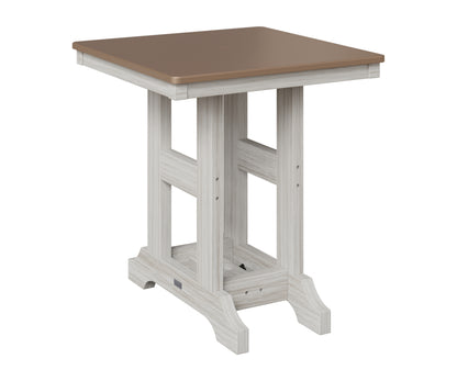 Berlin Gardens Garden Classic 28" Square Table in Seashell, Hammered Bronze top