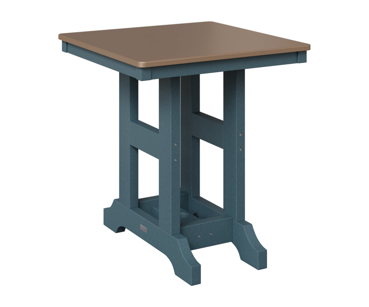 Berlin Gardens Garden Classic 28" Square Table in Slate, Hammered Bronze top