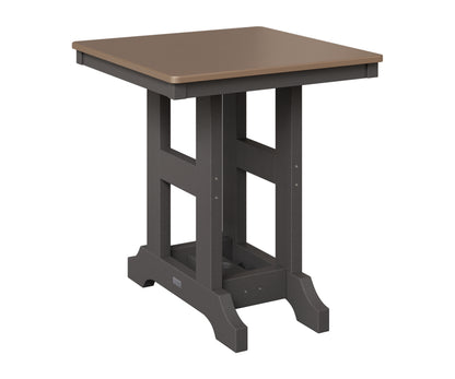 Berlin Gardens Garden Classic 28" Square Table in Smoke Gray, Hammered Bronze top