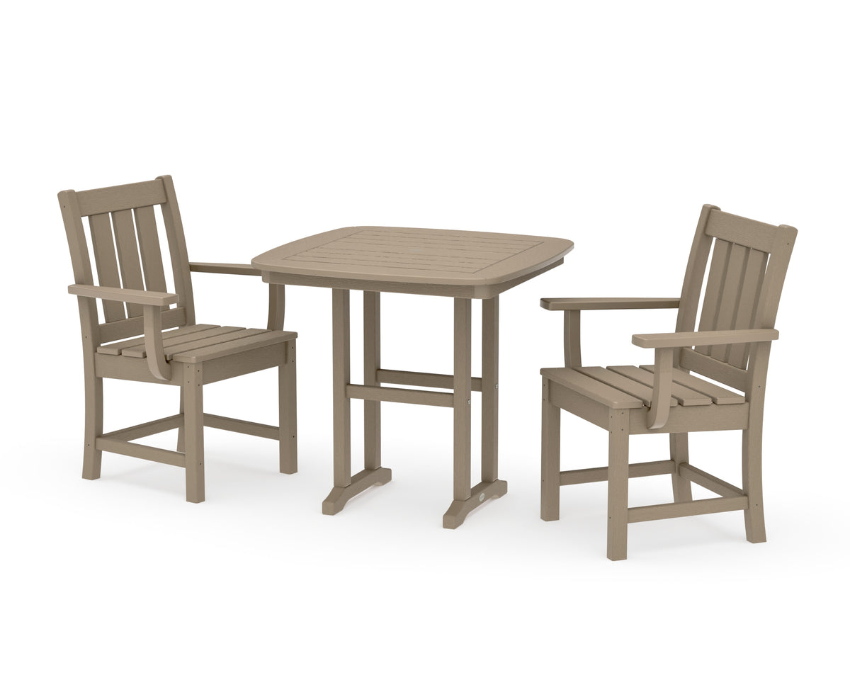 POLYWOOD Oxford 3-Piece Dining Set in Vintage Sahara