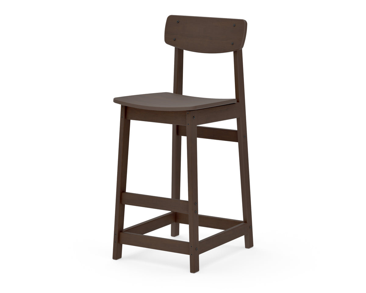 POLYWOOD Modern Studio Urban Bar Chair in Kona