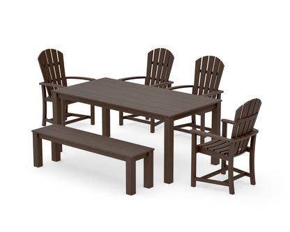 POLYWOOD Palm Coast 6-Piece Parsons Dining Set with Bench in Kona