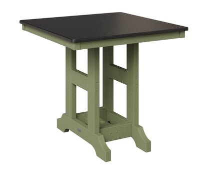Berlin Gardens Garden Classic 33" Square Table in Sage, Hammered Black top