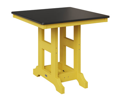 Berlin Gardens Garden Classic 33" Square Table in Sunburst Yellow, Hammered Black top
