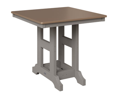 Berlin Gardens Garden Classic 33" Square Table in Light Gray, Hammered Bronze top