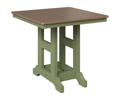 Berlin Gardens Garden Classic 33" Square Table in Sage, Hammered Bronze top