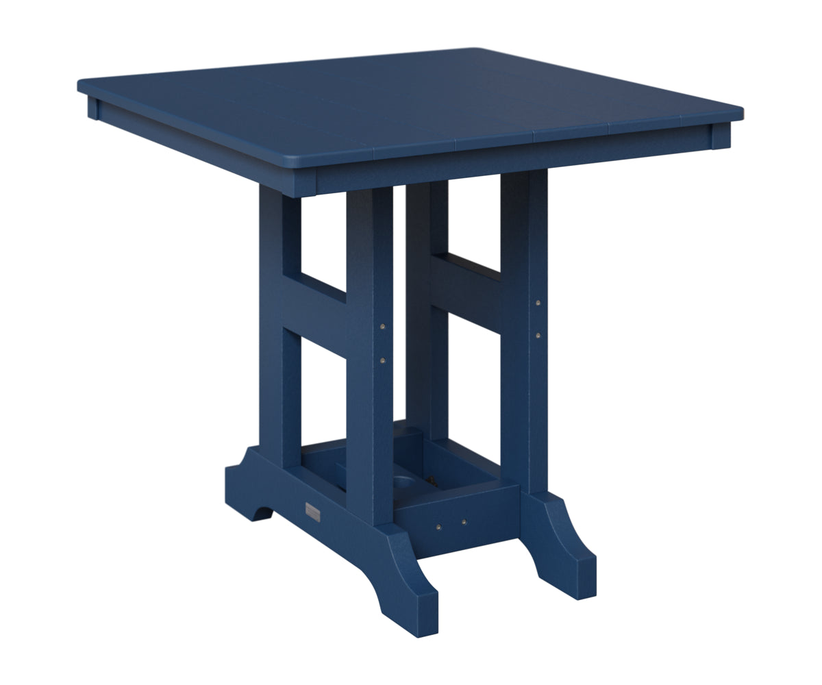 Berlin Gardens Garden Classic 33" Square Table in Navy Blue