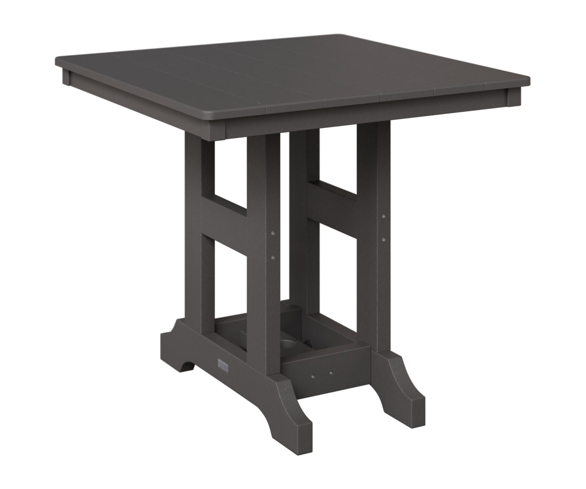 Berlin Gardens Garden Classic 33" Square Table in Smoke Gray