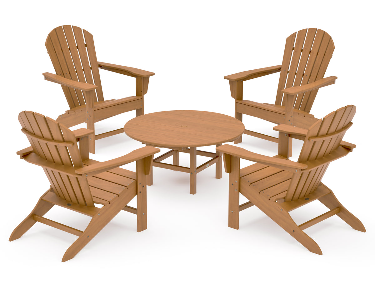 POLYWOOD South Beach 5-Piece Conversation Group in Natural