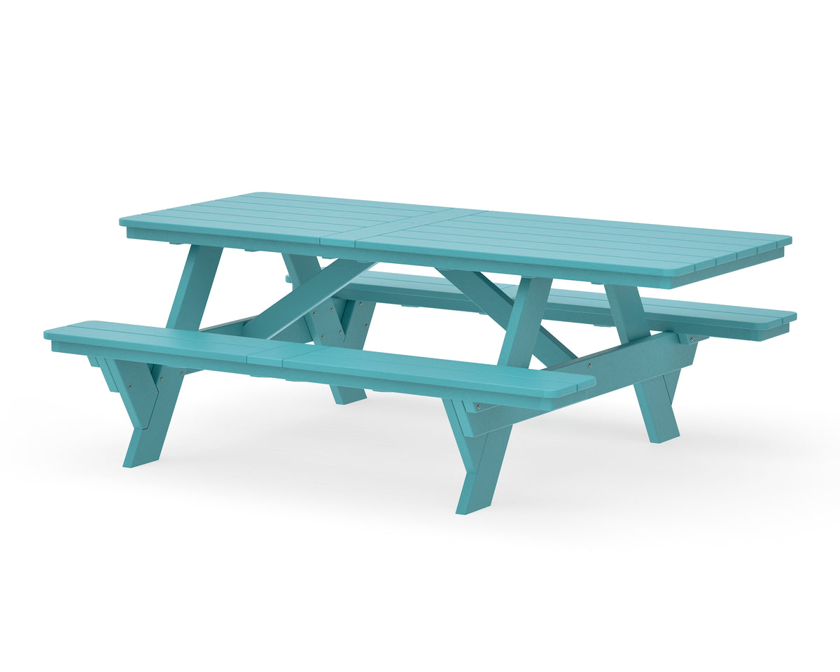 POLYWOOD Rockford 85” ADA Picnic Table in Aruba