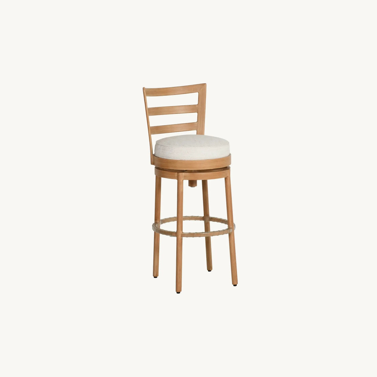 Castelle Preston Cushioned Armless Swivel Bar Stool, view 3