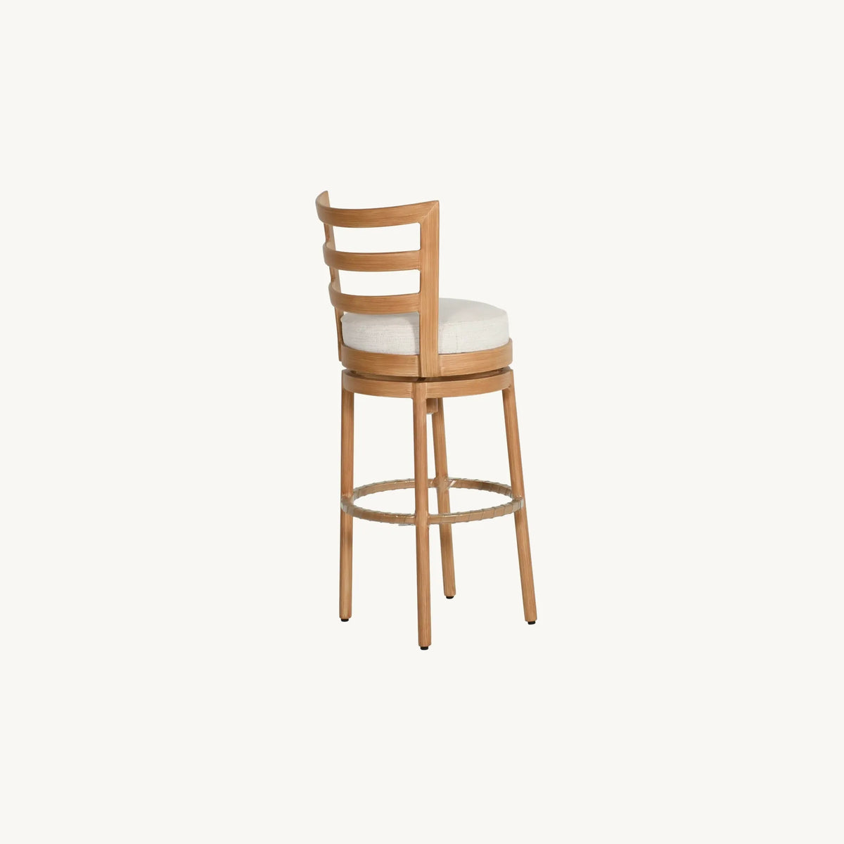 Castelle Preston Cushioned Armless Swivel Bar Stool